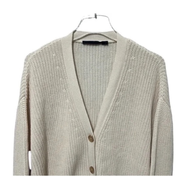 Jenni Kayne Ivory Cotton Cocoon Cardigan Sweater  Size M - Picture 4 of 7